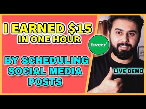 I earned $15 in Hour by Scheduling Social Media Posts on Fiverr, How to Earn Money from Pinterest