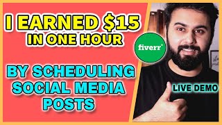 I earned $15 in Hour by Scheduling Social Media Posts on Fiverr, How to Earn Money from Pinterest