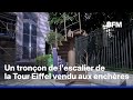 Un tronçon de l'escalier de la Tour Eiffel vendu plus de 450.000 euros aux enchères