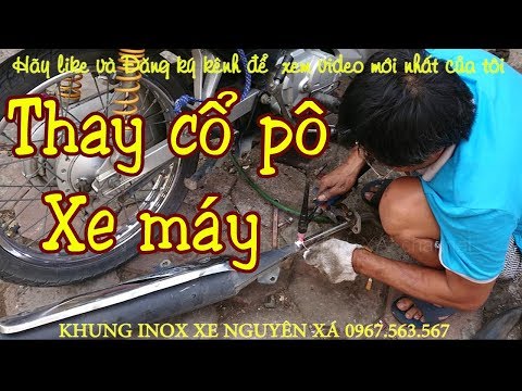 Video Thay cổ pô inox cho xe máy wave honda | GOAT 757 Vlog... - youtube