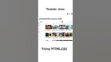 Youtube clone using html and css, comment for source code. #coding #howto #html #javascript #new #js