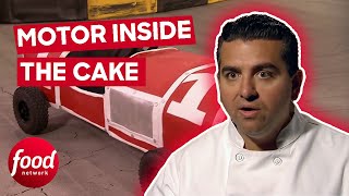 Buddy Puts A MOTOR Inside A Race Car Cake! | Cake Boss