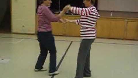 Hustle routine with 4 count, basic step with 3 count hustle