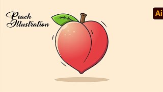Adobe Illustrator Tutorial - How To Create Peach Fruit Illustration