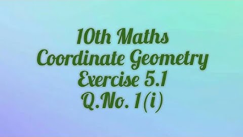 10th Maths Exercise 5.1 Q.No.(1)i