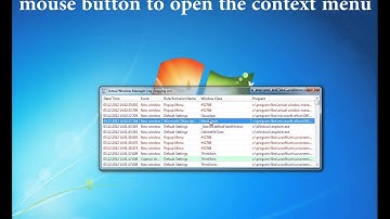 How to create specific settings via the Log Window of Actual Window Manager