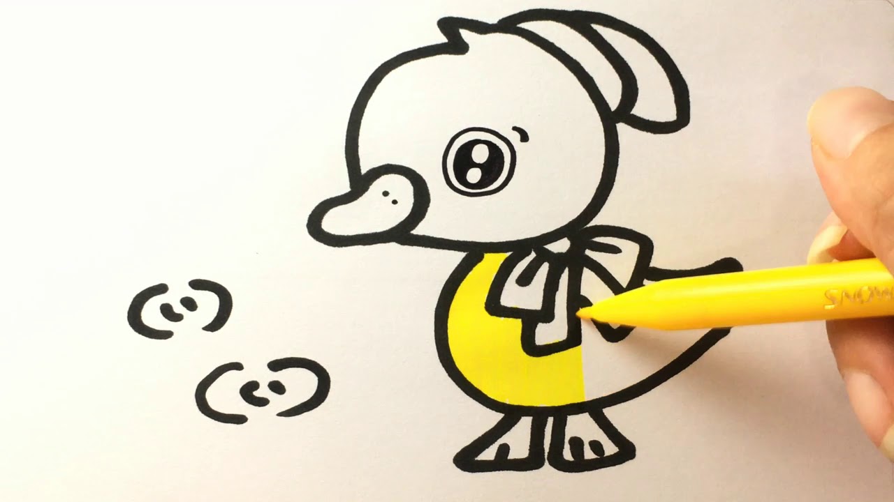 Cara Menggambar Bebek  Belajar Menggambar  Untuk anak 