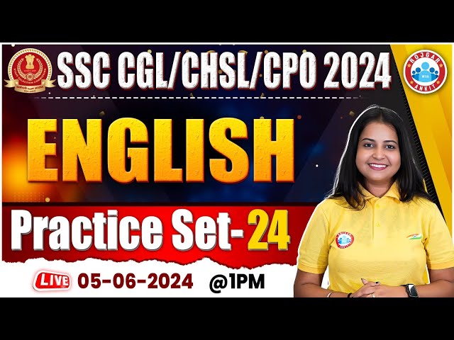 SSC English Practice Set 24 | SSC CGL,CHSL, CPO English | SSC CHSL English By Kiran Mam class=