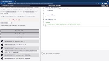 Arguments Optional - FreeCodeCamp challenge.