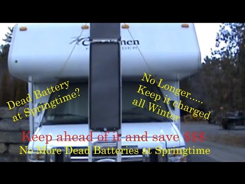 rv tip winterize rv battery solar panels winter storage how to keep batteries charged over winter