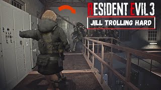 Jill Trolling Nemesis so hard - Resident Evil 3 Remake