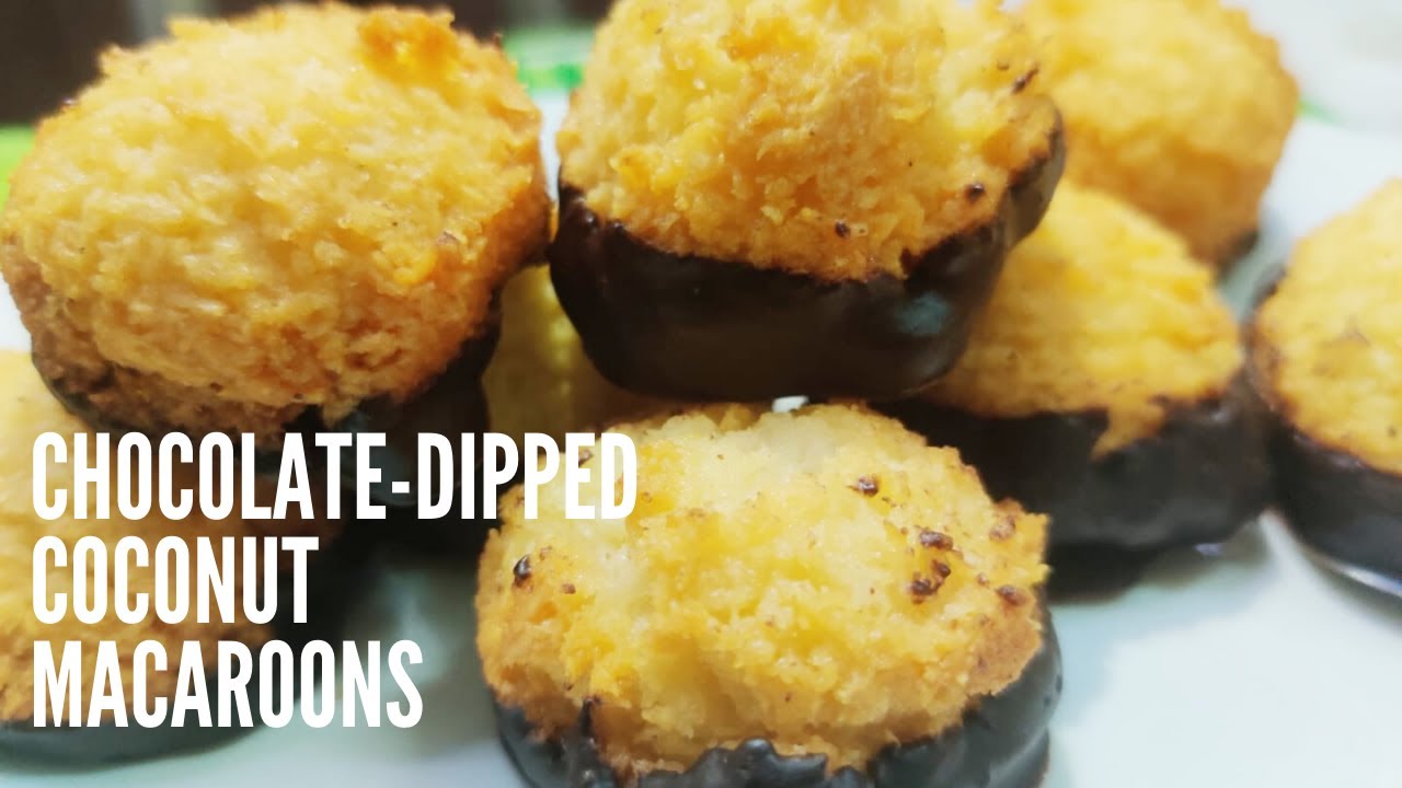 CHOCOLATE - DIPPED COCONUT MACAROONS | Deepali Ohri