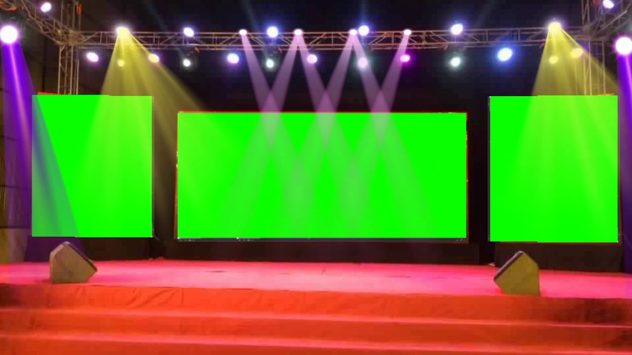 Dance stage disco light effects background video. Green screen dance stage  background video. - YouTube