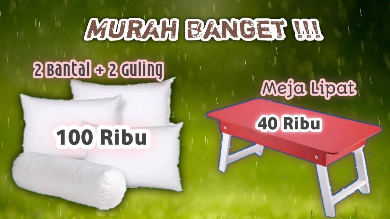 Unboxing Bantal Guling Murah  Meja  Lipat  Cuma 100ribu 