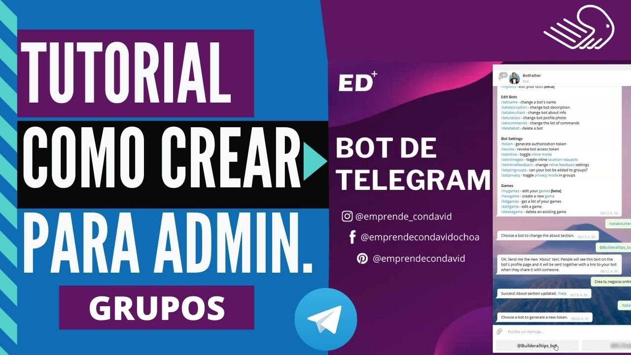  TUTORIAL De COMO CREAR Un BOT Con TELEGRAM Paso A Paso PARA