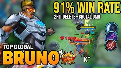 91% WIN RATE! BRUNO BEST BUILD 2022 | TOP GLOBAL BRUNO GAMEPLAY | MOBILE LEGENDS✓