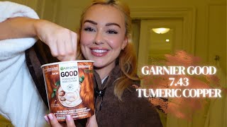 TRYING GARNIER 'GOOD' HAIR DYE  SHADE 7.43 TUMERIC COPPER | LUXURY COUNTRYSIDE OVERNIGHT STAY (AD)
