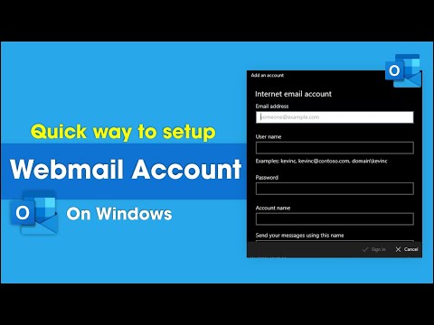 How to set up Webmail Account on Window$ in 2Mins...