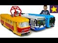 Машинки Трамвай Ситуация в городе Car toys for children