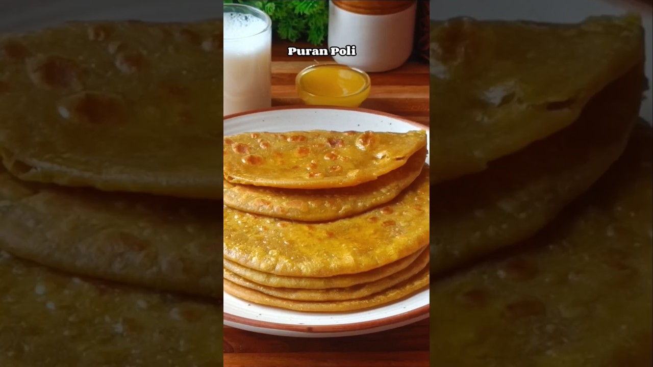 Soft and fluffy Puran Poli Recipe 😋🤤😍 Authentic Maharashtrian Style #shorts #recipe