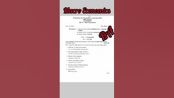 4th Sem BA | Macro Economics 2024 Question pepar |BA | #ba #4thsemba #4thsem #macroeconomics #nep