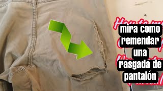 como parchar un pantalón roto  como remendar una rotura de pantalón #reparaciones #compostura #tips