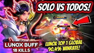 LUNOX AFTER THE BUFF IS SCARY! LUNOX TOP 1 GLOBAL 90.4% WINRATE! | MOBILE LEGENDS