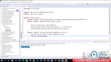Clase Date SimpleDateFormat y Calendar manejo de fechas en JAVA PRACTICA- UNJU VIRTUAL PARTE 1/3
