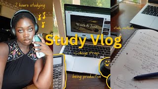 STUDY VLOG| 2 hours of studying, college prep, study tips, becoming an academic weaponπͺ