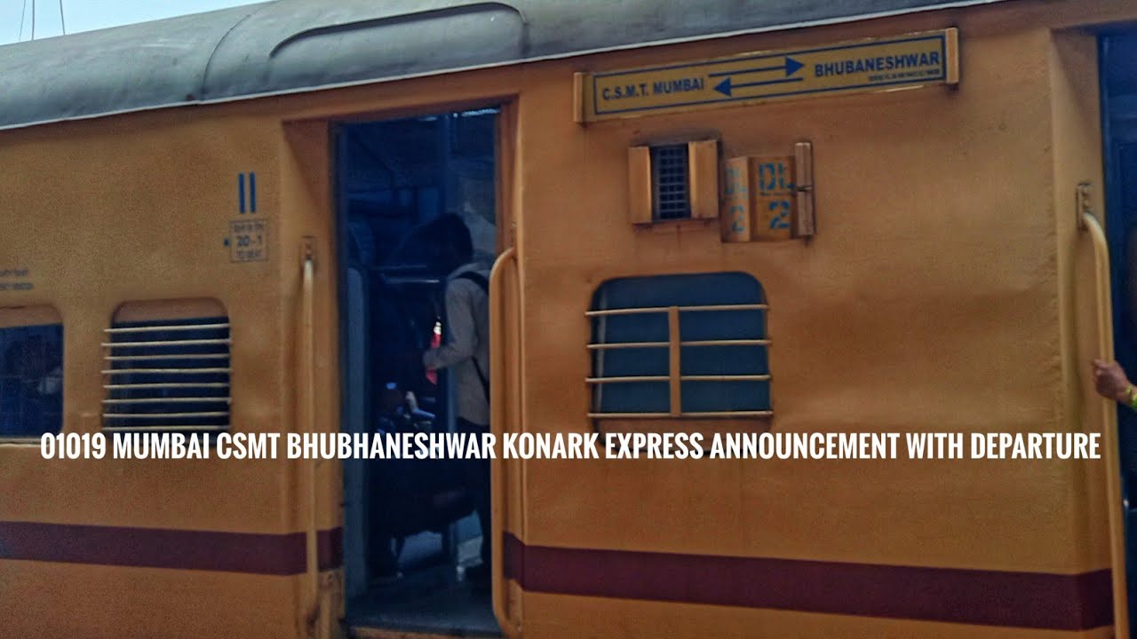 01019 Train Route Map 01019 L Mumbai Bhubaneswar Konark Express Arrival Announcement With  Departure From Kalyan Junction - Youtube