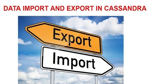 Data Export and Import in Cassandra Using Copy Command
