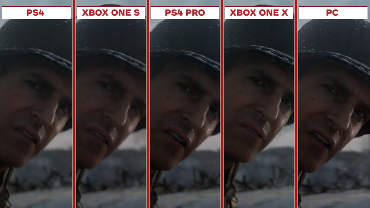 Call of Duty: WW2 Graphics Comparison - PS4 / PS4 Pro / Xbox One / Xbox One  X / PC 