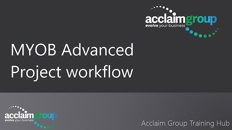 MYOB AdvancedProjects Workflow