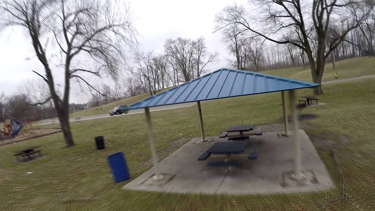 Immersion Vortex 2200mAh with GoPro flying in a sketchy park area.