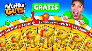 ABRIENDO x100 CAJAS DORADAS *GRATIS* de STUMBLE GUYS y ESTO ME TOCÓ.... 😱