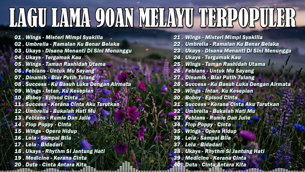 KOLEKSI 40 LAGU2 JIWANG 80AN - 90AN - LAGU JIWANG 80AN DAN 90AN TERBAIK -LAGU SLOW ROCK MALAYSIA