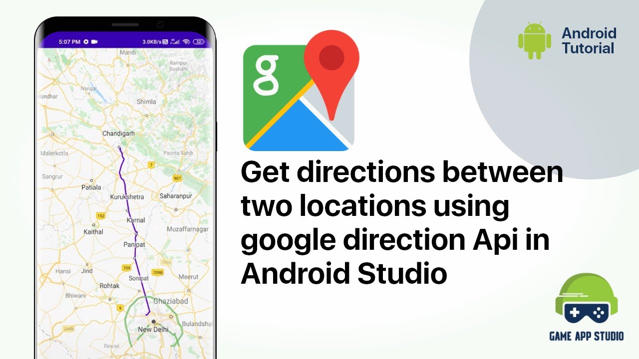 How to Get directions between two locations using Google direction API