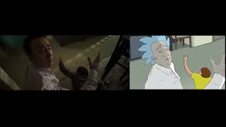 The Slap of God Original vs Rick and Morty