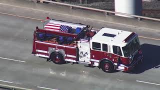 Procession for fallen SF firefighter heads to Oracle Park