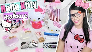 Celebrity FULL-FACE LOOK using only HELLO KITTY MAKEUP 🎀 Wealth