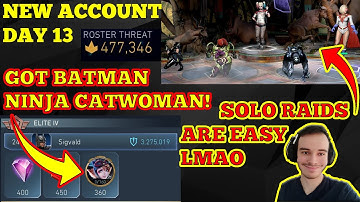 13 Days Old Account Destroys Solo Raids No KOAAM Injustice 2 Mobile New Account Series