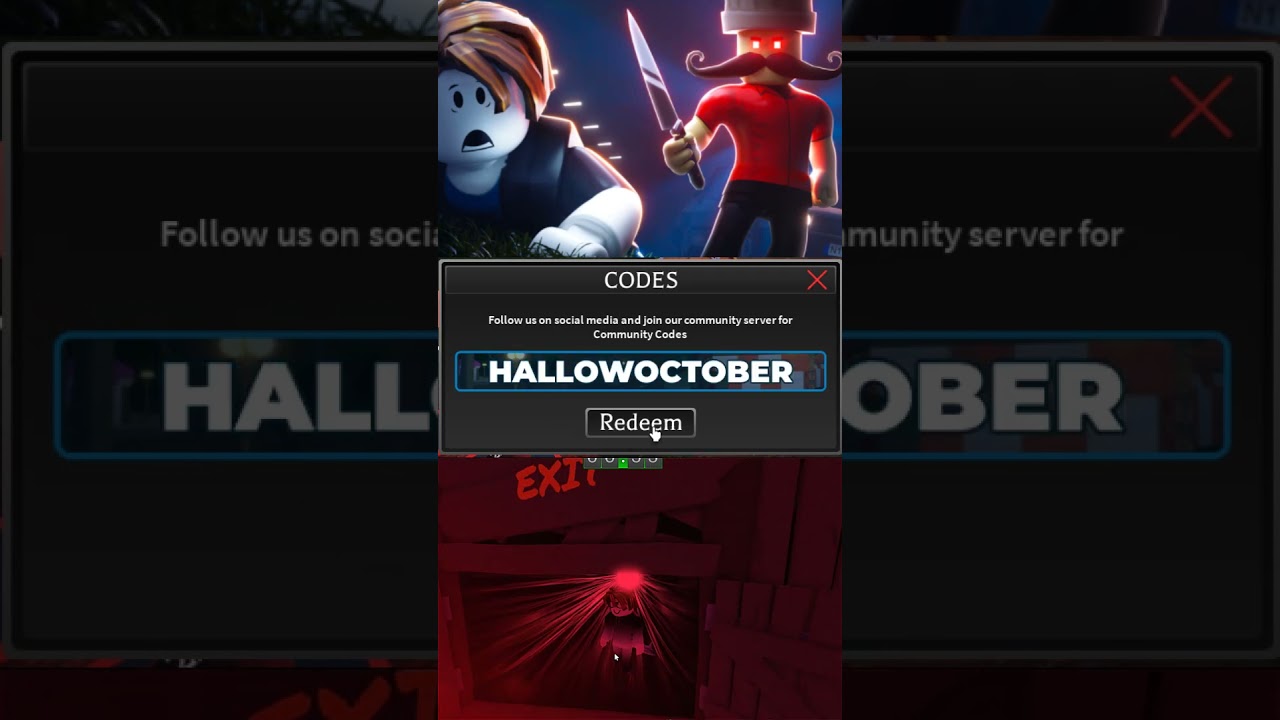 Новый код для игры Survive the Killer в роблоксе