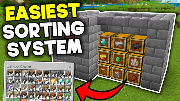 NEW* Easiest Sorting System Minecraft Bedrock 1.21 (2025)