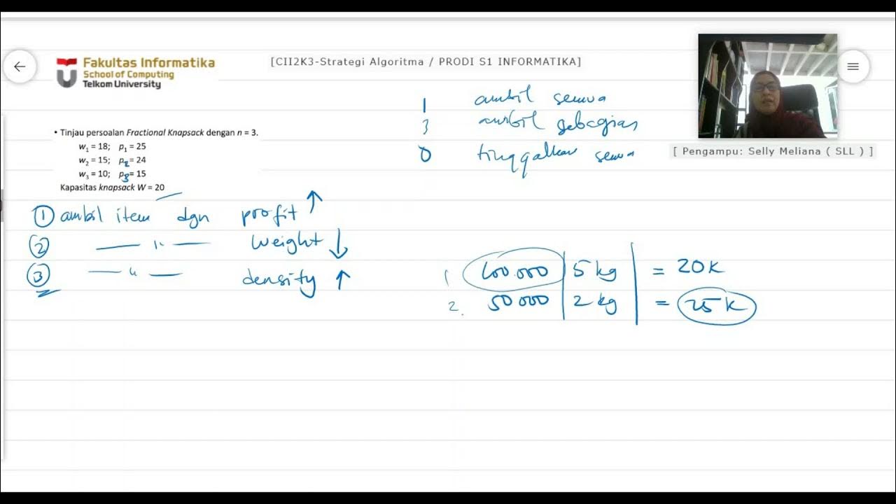 Fractional Knapsack; An Example - YouTube