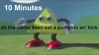Sped up dancing triangle with correct lyrics for over 10 minutes