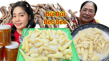 Như Ú Làm Mâm Khoai Mì Khổng Lồ Hấp Nước Cốt Dừa Ăn Cùng Mẹ Hiền Ờ Nhà Chồi | Huỳnh Như Vlogs