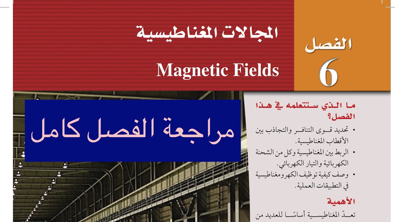 مراجعة الفصل السادس كاملاً فيزياء ثالث ثانوي الفصل الدراسي الثاني