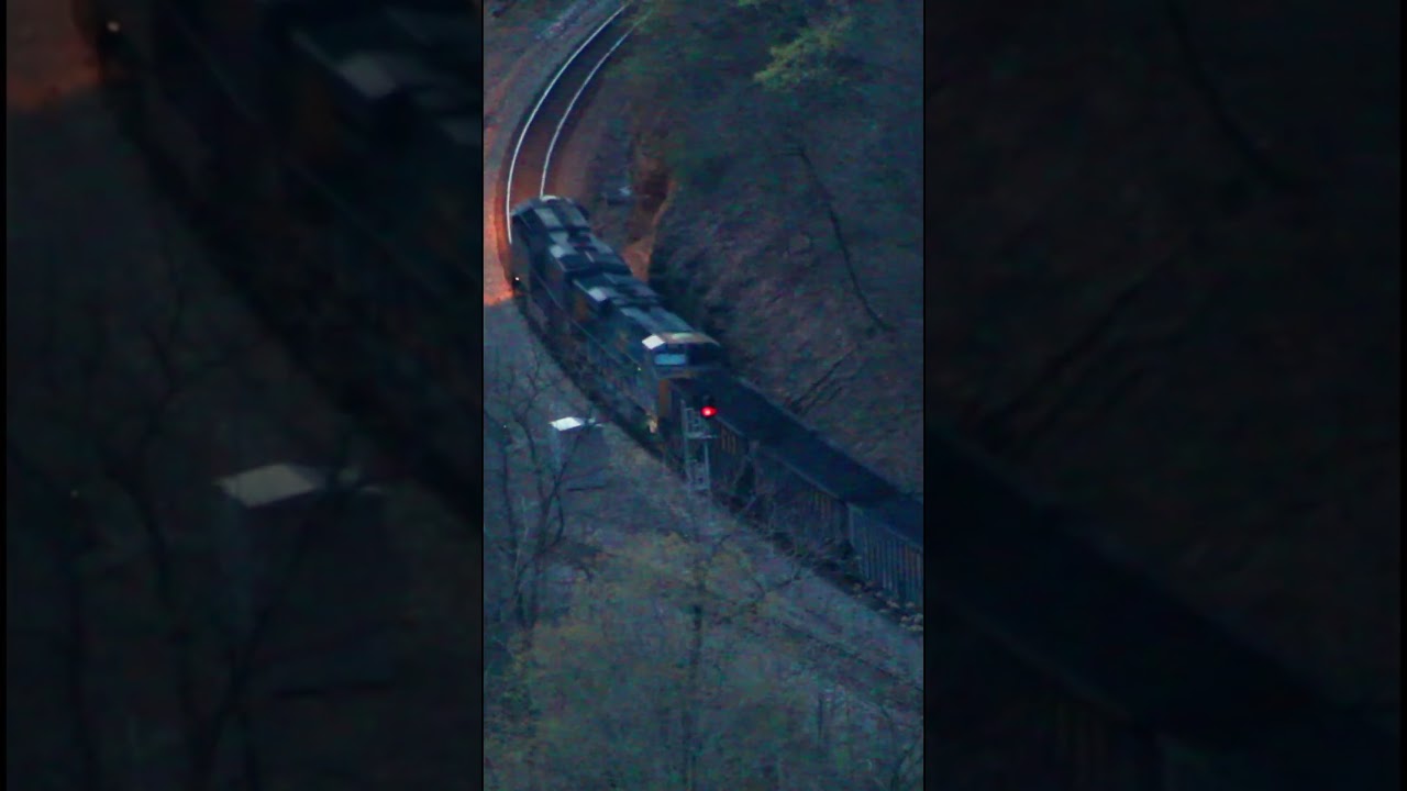 CSX Train Knocks Down Signal in Deep Canyon! 