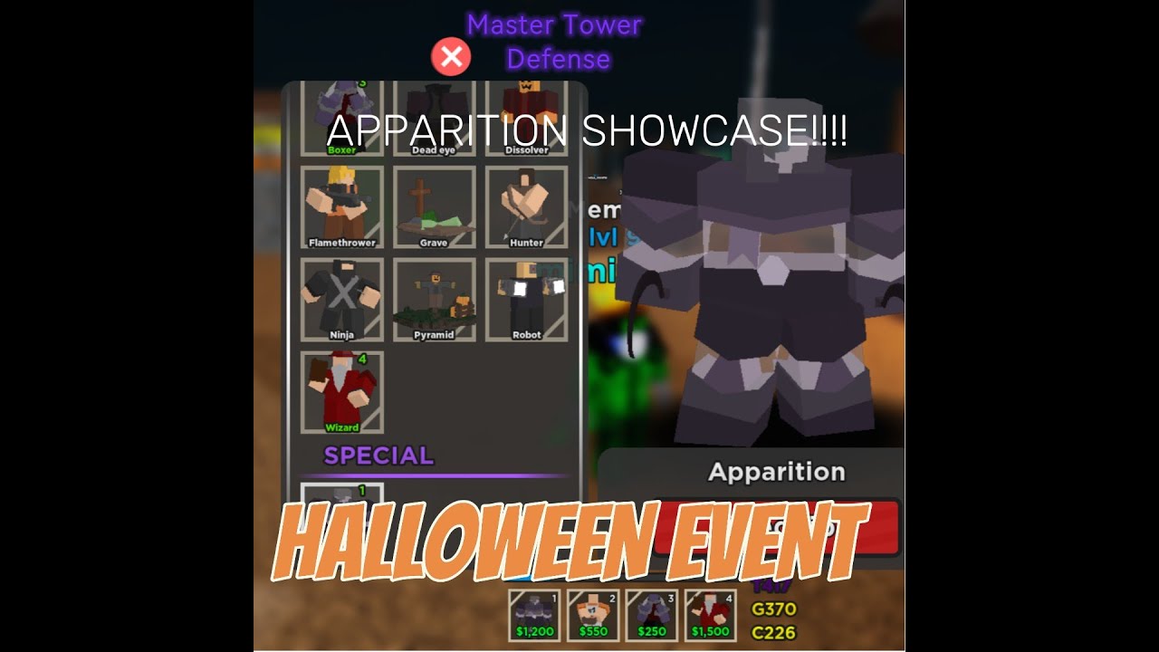 Guide Master Tower apparition showcase | Master Tower Defense - YouTube