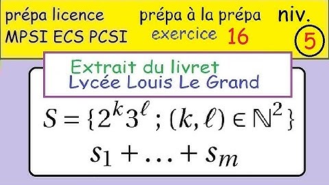 préparer sa prépa MPSI -ex16 - Louis Le Grand -Récurrence-Décomposition 2k3l-Très difficile